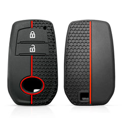 Soft Silicone Car Key Cover Holder Shell For Toyota Hilux 2021 Revo Yaris RAV4 2015 Auris 2013 Innova 2Buttons Remote Keychain