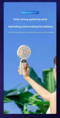 Mini Handheld Small Fan Portable Portable Silent Office Desk Student On Dormitory Charging Outdoor Hand Holding Fan Small