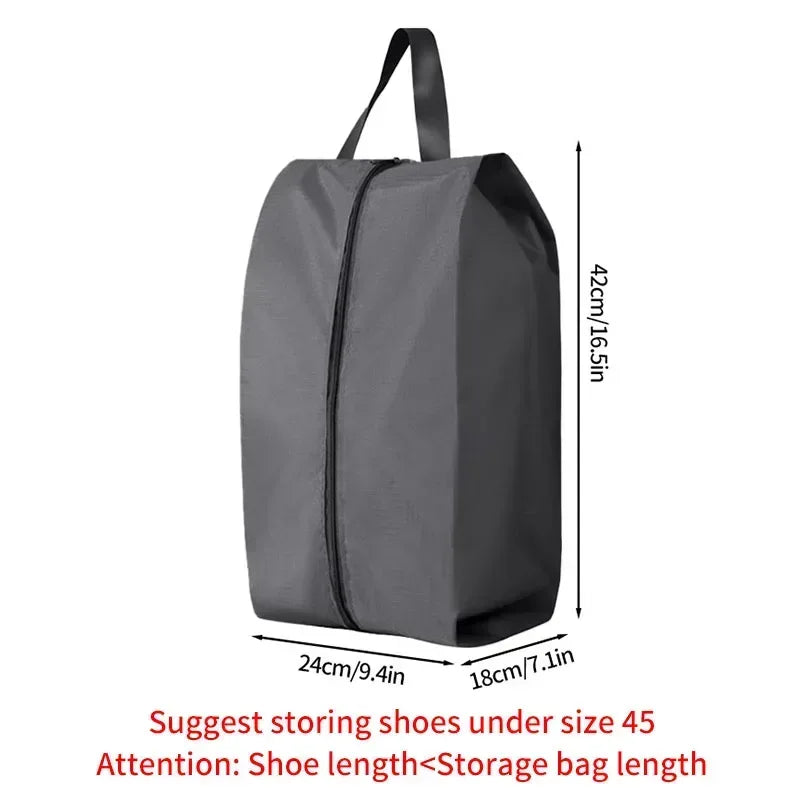 Portable Shoe Storage Bags Travel Shoe Cover Pouch Waterproof Pocket Unisex Zipper Organizer Bag Moistureproof Shoe Storage Pack - Mumzar