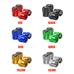 4PCS Car Badge Wheel Tires Valve Caps Metal Tyre Dust Covers For Toyota Fortuner Chr Verso Prius Hiace Trd Yaris Corolla Camry