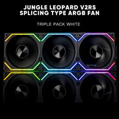 مروحة Jungle Leopard Interstellar V2RS 120 مم ARGB Modular Wireless Splicing Infinite Mirror Ventilador