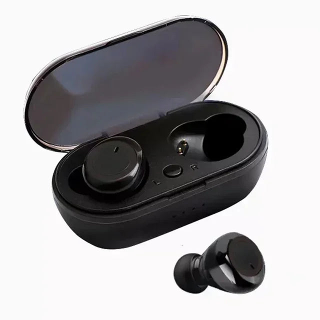 سماعات أذن لاسلكية Y50 TWS Fone Bluetooth مع تحكم باللمس وسماعة رأس لاسلكية مزودة بميكروفون وسماعات أذن بلوتوث