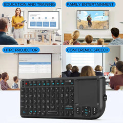Mini Wireless Keyboard A8 Remote Control 2.4G 7 Color Backlit Portuguese Arabic Russian Touchpad Air Mouse for Android TV Box