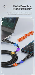كابل Toocki 100 واط من النوع C إلى USB C بتقنية PD 3.0 للشحن السريع 4.0 من النوع C إلى النوع C لأجهزة iPhone 15 وMacbook وSamsung وXiaomi