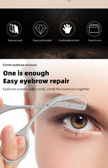 Eyebrow Scissors For Men And Women Makeup Tools One Metal Texture With Comb Eyebrow Razor Beauty Scissors Stainless Steel