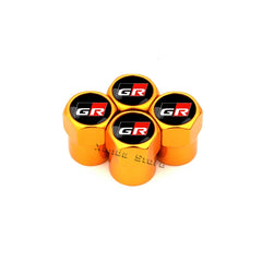 4Pcs Car Wheel Tire Valve Stem Caps Air For GR Sport Yaris 86 Corolla Camry Hilux Supra C-HR Highlander RAV4 Tyre Accessories