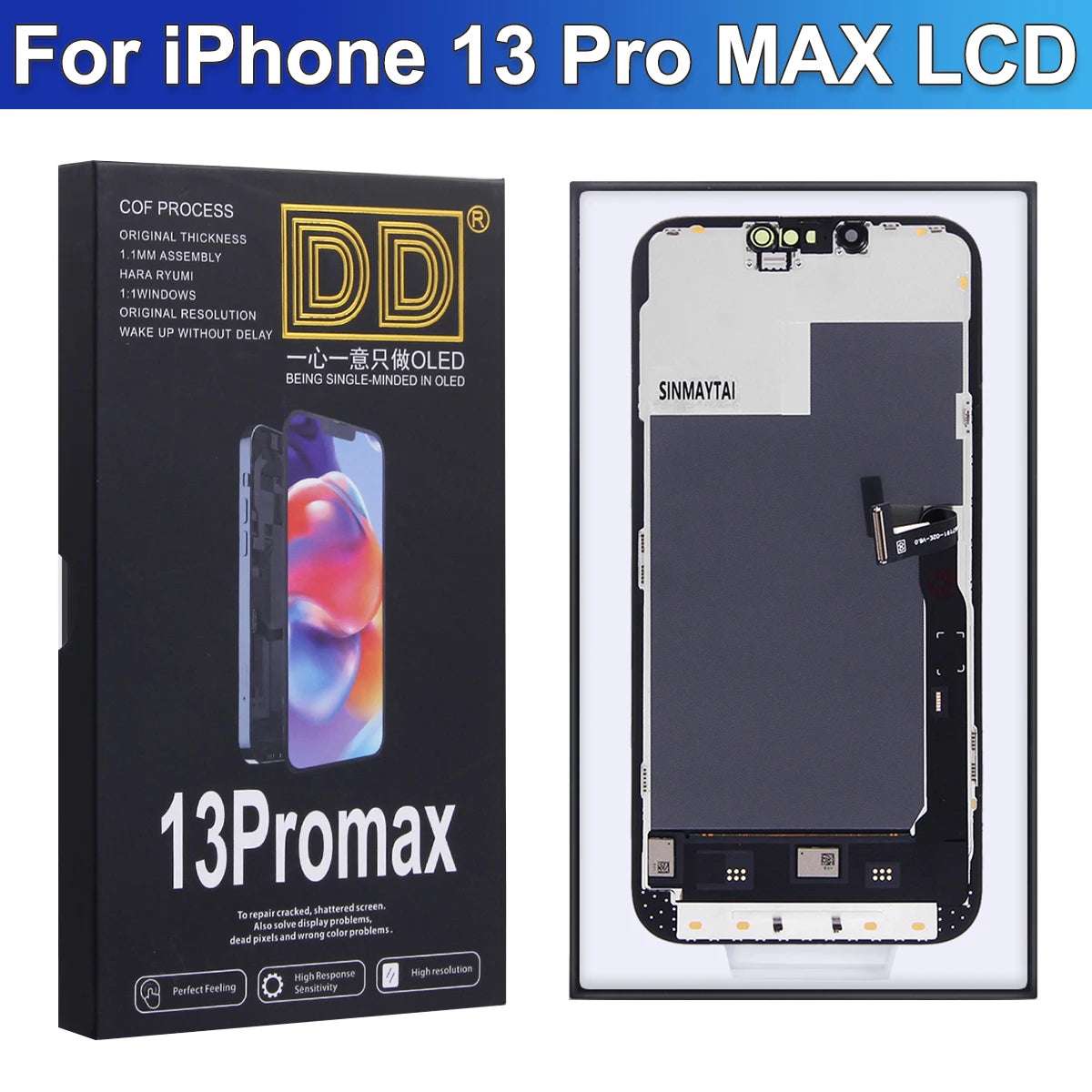 DD OLED Screen LCD For iPhone 12 13 14 15 16 16e Pro Max Plus Mini LCD Display Touch Screen Digitizer Assembly Replacement
