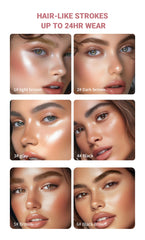 4 Fork Tip Eyebrow Pencil 3D Microblading Waterproof Dark Brown Natural Colour Fine Stroke Magic Eyebrow Pencil 2024 New Ladies