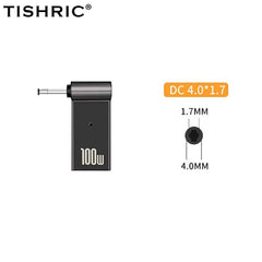 TISHRIC Laptop Power Charger Supply Connector Adapter PD 100W 5A  USB Type-C Female to DC Male For HP/Lenovo/DELL