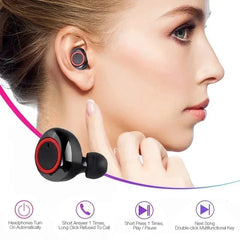 سماعات أذن لاسلكية Y50 TWS Fone Bluetooth مع تحكم باللمس وسماعة رأس لاسلكية مزودة بميكروفون وسماعات أذن بلوتوث
