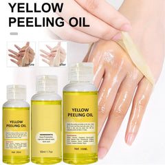 Yellow Peeling Oil Dark Skin Whitening Bleaching Remove Melanin for Arm Knee Legs Body Lightening Scrub Exfoliating Dead Skin