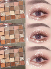 DIKALU Evening Cherry Dance Eyeshadow Tray 20 Color Large Plate Pearl Matte Bright Milk Tea Color Affordable Spring