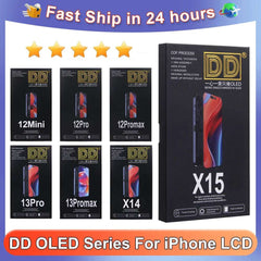 DD OLED Screen LCD For iPhone 12 13 14 15 16 16e Pro Max Plus Mini LCD Display Touch Screen Digitizer Assembly Replacement