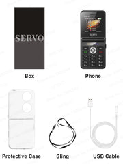 هاتف محمول SERVO Pocket S1 بأربع بطاقات SIM قابل للطي، اتصال سريع، GSM، صوت سحري، مصباح يدوي، تسجيل مكالمات، MP4، FM، نسيج، هواتف خلوية