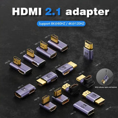 UGOURD HDMI2.1 Cable Adapter mini micro hdmi to HDMI 2.1 Converter 48Gpbs 8K60HZ 4K120HZ for HDTV Projector PS4 PS5 Laptop PC