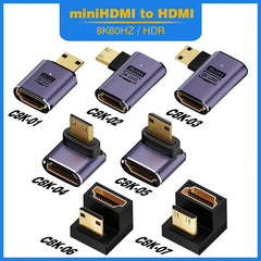 محول كابل HDMI 2.1 من UGOURD، محول من mini micro hdmi إلى HDMI 2.1 بسرعة 48 جيجابت في الثانية، 8K60HZ، 4K120HZ، لأجهزة العرض عالية الدقة، PS4، PS5، الكمبيوتر المحمول، الكمبيوتر الشخصي