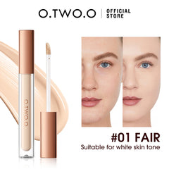 O.TWO.O خافي عيوب أساس مكياج غير لامع خفيف الوزن مقاوم للماء مرطب يدوم طويلاً كريمي ناعم التركيز للوجه مكياج أساس