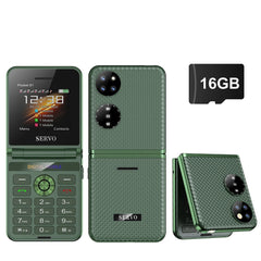 هاتف محمول SERVO Pocket S1 بأربع بطاقات SIM قابل للطي، اتصال سريع، GSM، صوت سحري، مصباح يدوي، تسجيل مكالمات، MP4، FM، نسيج، هواتف خلوية