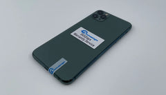 هاتف iPhone 11 pro Max الأصلي بشاشة 6.5 بوصة وذاكرة داخلية 64 جيجابايت وذاكرة وصول عشوائي 256 جيجابايت ومعالج A13 Bionic ونظام تشغيل IOS وشبكة 4G LTE مستعمل ومزود بخاصية التعرف على الوجه وهاتف ذكي من Apple