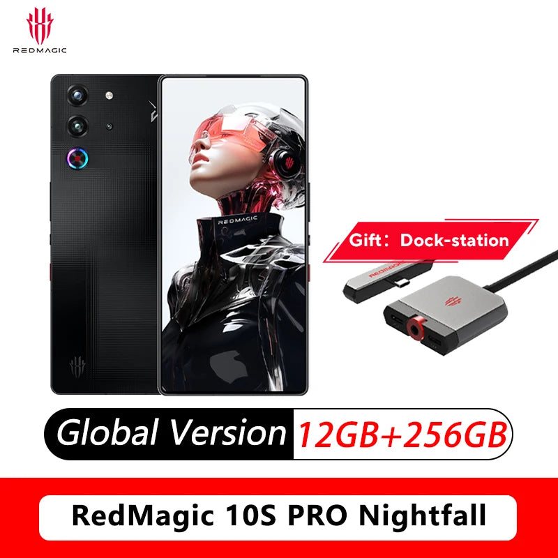 النسخة العالمية Redmagic 10S Pro NX789J Snapdragon 8 Elite الإصدار الرائد 6.853 بوصة Q9+ 144 هرتز AMOLED 50*2+2+16MP 7050mAh 80W NFC