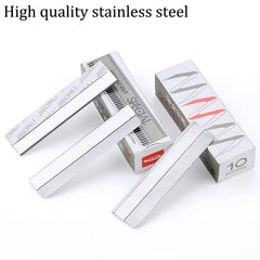 50/10pcs Eyebrow Blades Stainless Steel Microblading Eye Brow Trimmer Face Hair Remover Replaceable Razor Makeup Beauty Tools
