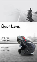 BLD Personalised Motorcycle Full Face Helmet Men Women Fashion Dual Lens Helmets Motocross Racing Modular Flip Up Casco Moto