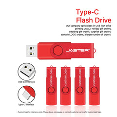 محرك أقراص فلاش USB من النوع C بسعة 128 جيجابايت وذاكرة تخزين 64 جيجابايت وسلسلة مفاتيح مجانية وذاكرة تخزين إبداعية هدية عمل باللون الأحمر وقرص U أزرق 32 جيجابايت