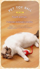 Cat Interactive Ball Toys Automatic Rolling Ball Faux Tail Rechargeable Smart Pet Electric Toy Dog Cat Training Imitate Mouse