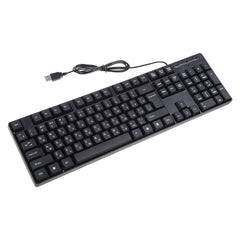 لوحة مفاتيح USB روسية إنجليزية لوحة مفاتيح كاملة الحجم للكمبيوتر/سطح المكتب/الكمبيوتر الشخصي/الكمبيوتر المحمول/السطح المكتب/وغيرها