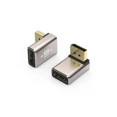 Gold-Plated Vertical Bend Adapter DP1.4 8K60Hz Monitor Computer Graphics Card DP Interface Extension Aluminum Alloy Shell