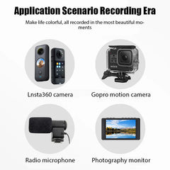 عصا سيلفي غير مرئية مصنوعة من ألياف الكربون بطول 1.2 متر لكاميرا Insta360 X3/X2/لكاميرا DJI Action 3/GoPro