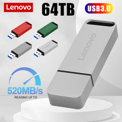محرك أقراص فلاش USB من لينوفو بسعة 64 تيرابايت، USB3.2، نقل فائق السرعة، محرك أقراص محمول بسعة 16 تيرابايت، محرك أقراص فلاش USB مقاوم للماء