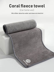 Car Microfiber Cleaning Towel Wipe Drying Cloth Clean Tools For VW GTI Polo Golf Passat Tiguan Arteon Touareg Taigo Caddy Jetta