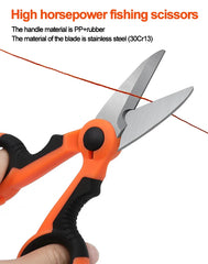 420 Stainless Steel Fishing Scissor Accessories Electrician Portable Scissors Plier Cut PE Braid Line Lure Carp Fishing Tools