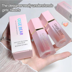 Gege Bear Liquid Blush Cream 6 Colors Smooth Velvet Matte Pink Blusher Natural Easy To Smudge