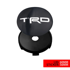 56/60mm Car Wheel Hub Center Cap Aluminum Metal Logo Stickers For Toyota Rav4 Corolla Camry Aqua Auris Cross Yaris TRD Prius GR