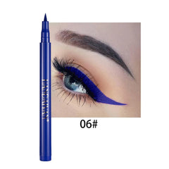 12 color rainbow DIY colored eyeliner is not easy to smudge matte eyeliner pen