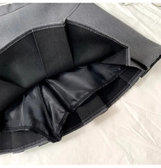 Grey High-waisted Mini Dress For Women Slimming Versatile Anti-exposure A- line Skirt Design Sensibility Spring Autumn 2024 New