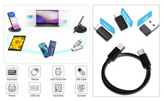 PD 60W Multifunctional USB Type C Data Cable Set Fast Charging For IPhone Xiaomi Charger Storage Box Adapter Card Pin Travel Box