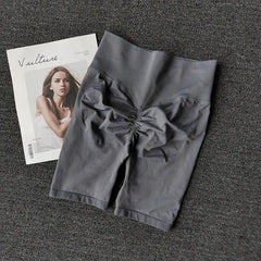 Summer Seamless Yoga Shorts High Waist Workout Shorts Women Sexy Booty Tummy Control Gym Leggings Breathable Running Shorts
