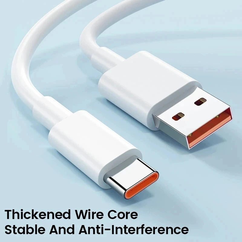 67W Fast Charger Cable for Xiaomi 11 12 Lite 13T Redmi Note 10 11T 12T 13 POCO X3 X4 F4 Quick Charging Type C USB Cable