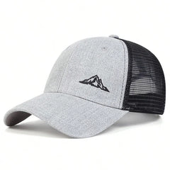Unisex Mountain Range Embroidery Baseball Net Caps Spring Summer Outdoor Adjustable Casual Hats Dad Hat Sunscreen Hat