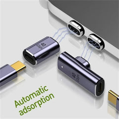 محول شحن USB 4.0 مغناطيسي سريع 100 وات من النوع C OTG 40 جيجابايت في الثانية لنقل البيانات لأجهزة الكمبيوتر اللوحية والهواتف وأجهزة الكمبيوتر المحمولة Macbook Air Pro