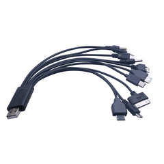 كابل شاحن الهاتف المحمول متعدد المنافذ من USB إلى كابل USB 10 إلى 1 لأجهزة Samsung وXiaomi وHuawei وGoogle وOPPO وVivo