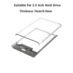 علبة محرك أقراص صلبة SATA SSD مقاس 2.5 بوصة بمنفذ USB 3.0 مع سرعة نقل 5 جيجابت في الثانية، وعلب أقراص صلبة خارجية متنقلة وكابل