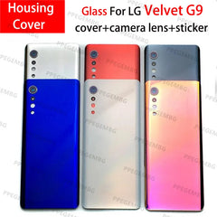 Back Glass G9 Replacement For LG Velvet G9 4G G910 5G G900 Battery Cover Rear Door Lid Panel Housing Case Camera Lens Sticker