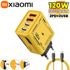 Xiaomi Original 120W Charger Ultra Fast Charging Type-C GaN Phone Charger USB-C QC 3.0 Phone Charger Adapter For iPhone Samsung