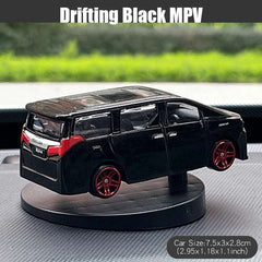 Drifting MPV Van Car Model Dashboard Ornaments Cool Fun Swing Moving Turning Interior Accessories Commercial Vehicle Decor Items