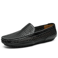 Summer Luxury Brand Men Casual Shoes Soft Genuine Leather Mens Loafers Moccasins Italian Designer Breathable Slip on Boat Shoes