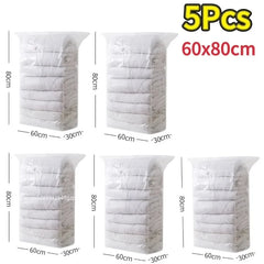 Vacuum Storage Bags No Need Pump Large Plastic Storage Bags for Storing Clothes blankets Compression Empty Bag Travel Accessorie
